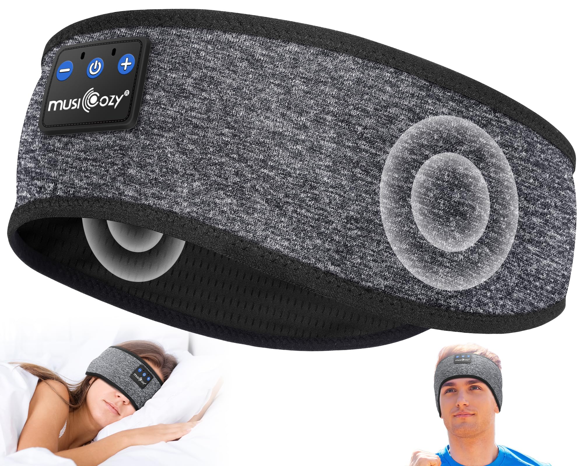 MUSICOZY Bluetooth 5.4 Sleep Headphones Headband, Wireless Sleeping Headphones Sleep Mask Earbuds IPX6 Waterproof for Side Sleepers Workout Running Insomnia Travel Yoga Cool Tech Gadgets Unique Gift 🍁 All In One Marketplace Canada