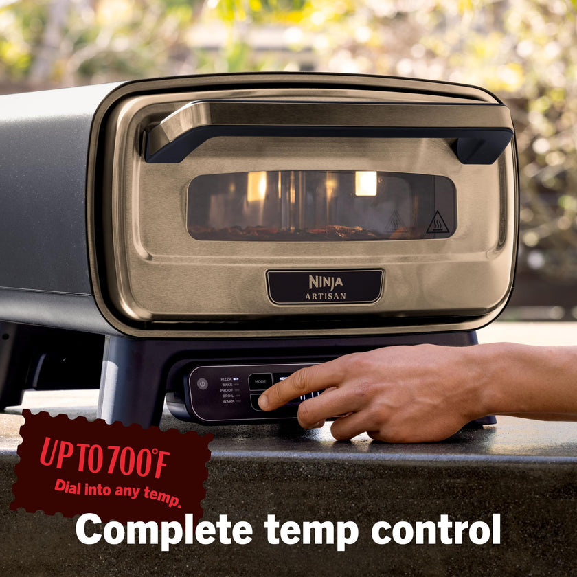 Ninja Artisan Pizza Oven, 12-in/30.5cm 3-Min Pizza, 700F/371°C, 5-n-1, Gray 🍁 All In One Marketplace Canada