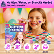 PURPLE LADYBUG 175 Glitter Tattoo Kit - Cute Temporary Tattoos for Kids 6-8 - Creative Girls Gifts 8-12 Years Old - Tween Girls Gift Ideas for Kids Age 6 7 8 9 10 11 🍁 All In One Marketplace Canada