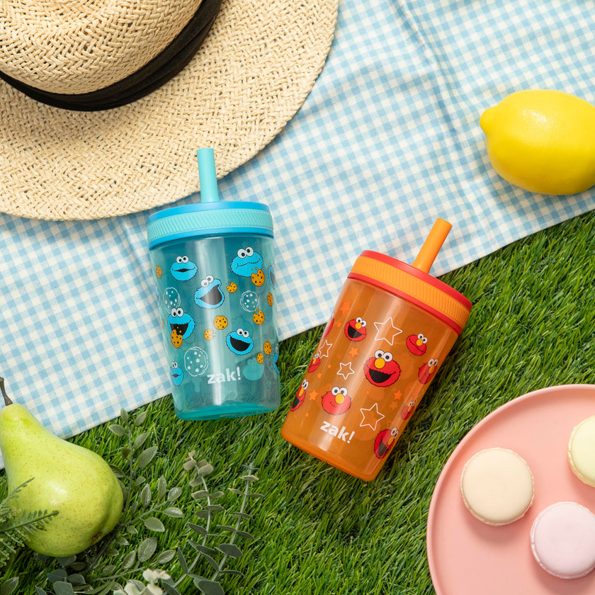 Zak Designs Sesame Street Kelso 15oz Leak-Proof Toddler Straw Cups, 2-Pack 🍁 All In One Marketplace Canada