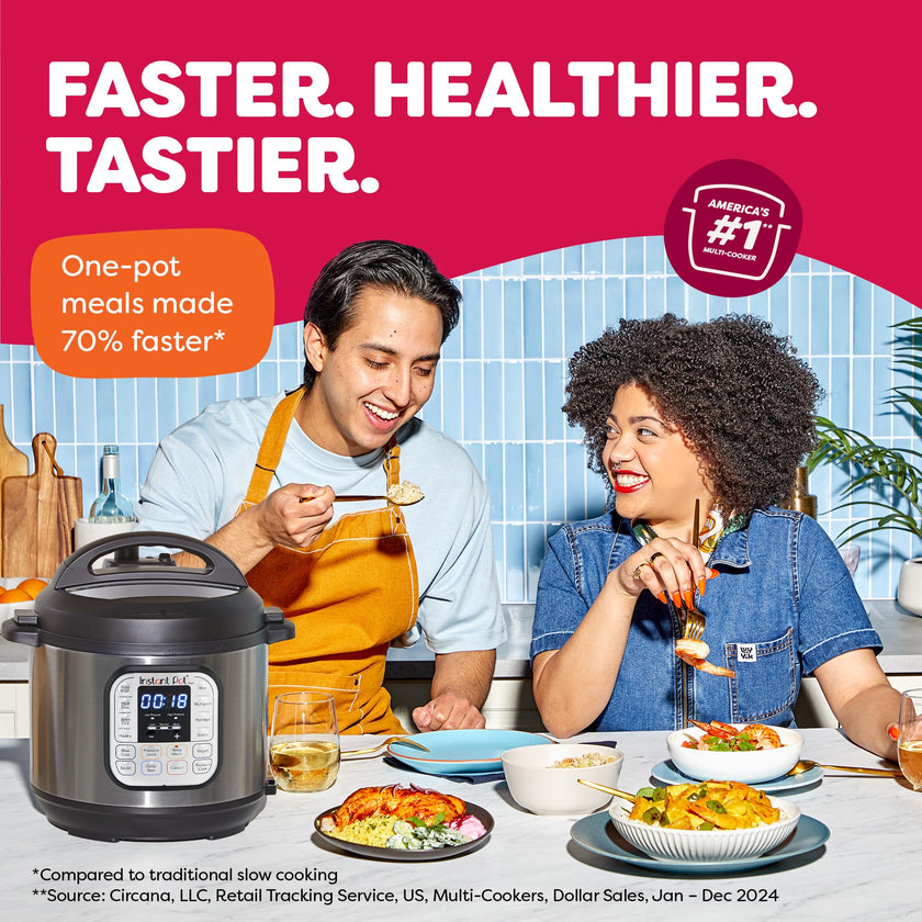Instant Pot Duo 7-in-1 Electric Pressure Cooker, Slow Cooker, Rice Cooker, Steamer, Saute, Yogurt Maker, Warmer & Sterilizer, Includes App With Over 800 Recipes, Stainless Steel, 6 Quart 🍁 All In One Marketplace Canada