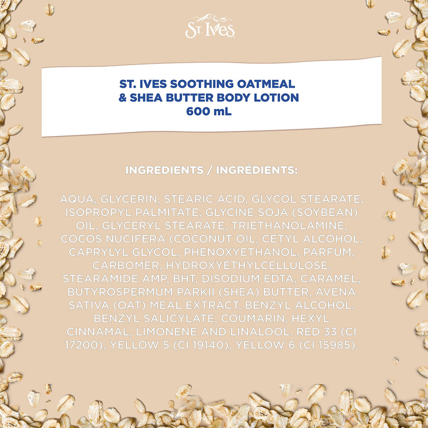 St. Ives Soothing Oatmeal & Shea Butter Body Lotion 4 x 600 mL 🍁 All In One Marketplace Canada