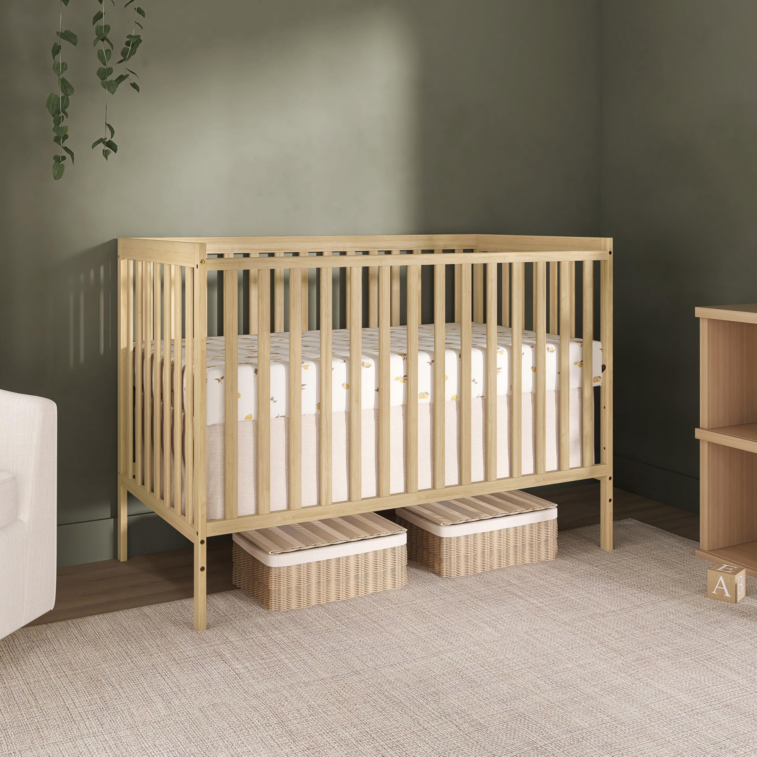 Dream On Me Synergy 5-in-1 Convertible Crib in Natural, Greenguard Gold Certified, BSA Certified, 3 Mattress Height Settings, Classic Nursery Furniture 🍁 All In One Marketplace Canada