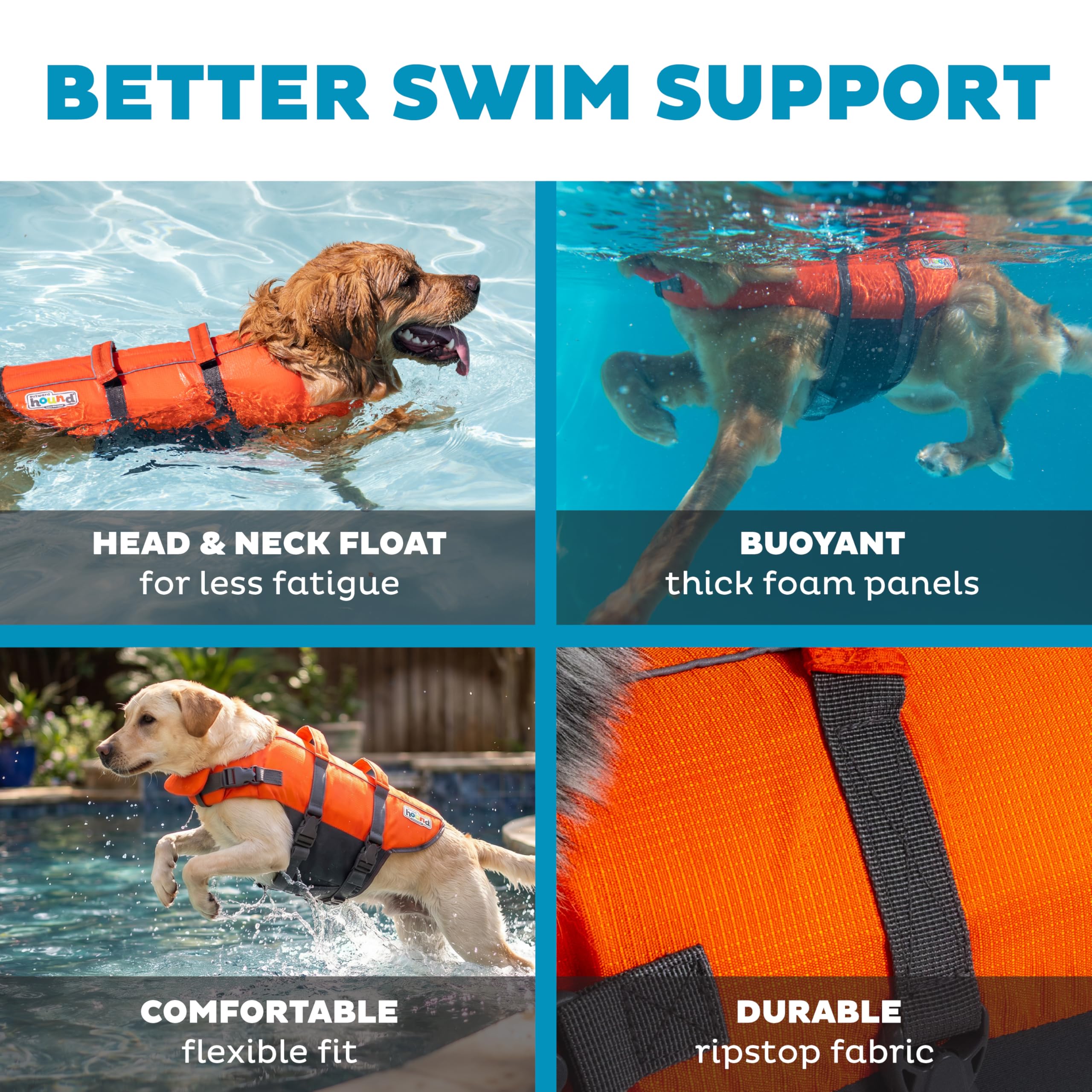Outward Hound Granby Splash Orange Dog Life Jacket, Large 🍁 All In One Marketplace Canada