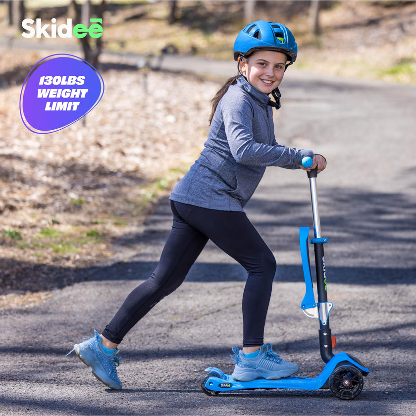 Kick Scooters for Kids Ages 3-5 (Suitable for 2-12 Year Old) Adjustable Height Foldable Scooter Removable Seat, 3 LED Light Wheels, Rear Brake, Wide Standing Board, Outdoor Activities for Boys/Girls 🍁 All In One Marketplace Canada