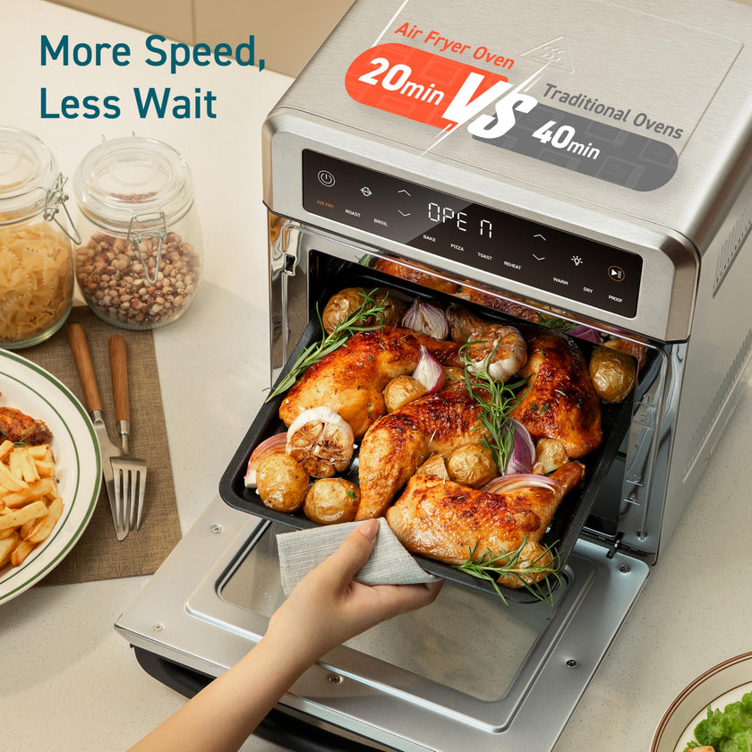 Cosori 11-in-1 Air Fryer Oven, 13Qt Small Footprint Airfryer combo with Rotisserie, Toast, Bake, Roast, Reheat Functions and more, Recipe Book & 6 Accessories Included, Perfect for Small Contertop 🍁 All In One Marketplace Canada