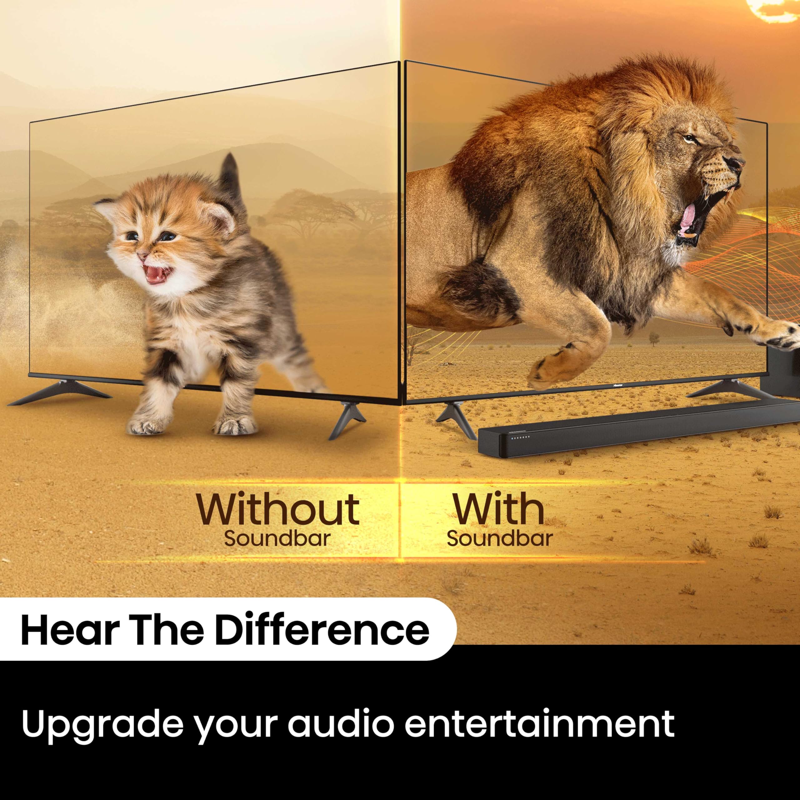 Hisense HS2100 2.1 Channel 240W Soundbar with Wireless Subwoofer, Powered by Dolby Audio, Roku TV Ready, Bluetooth 5.3/HDMI ARC/Optical/AUX/USB, 6 Tailored Sound Modes 🍁 All In One Marketplace Canada