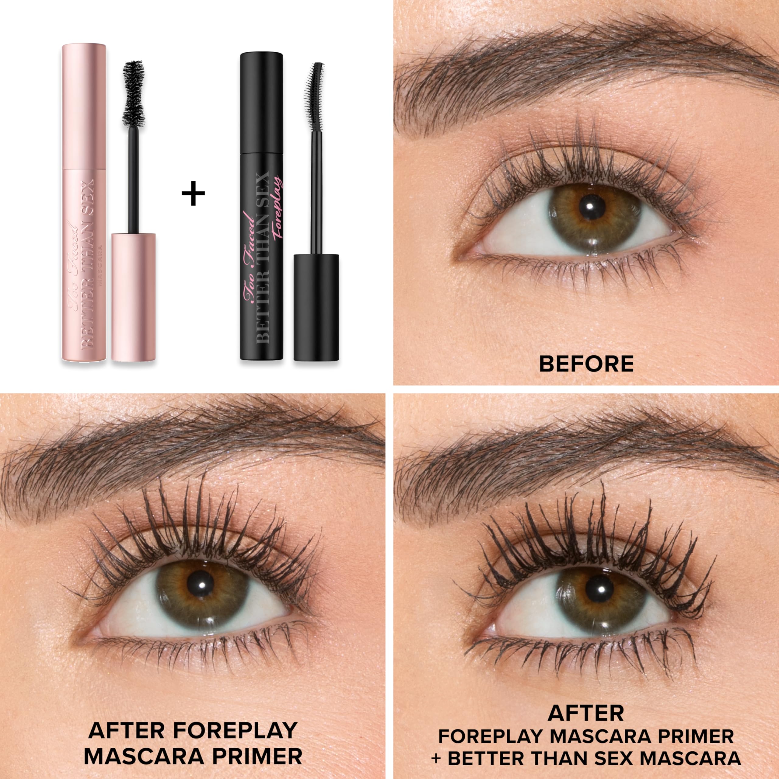 Too Faced Better Than Sex Volumizing Mascara | False Lash Effect with Volume, Length, Curling + Conditioning Peptides, 8 ml, Black 🍁 All In One Marketplace Canada