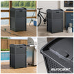 Suncast 33 Gallon Wicker-Style Hideaway Trash Can with Secure Latching Lid and Weather-Resistant Construction for Patio, Cyberspace Grey, Made in the USA 🍁 All In One Marketplace Canada