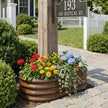 SnugNiture Galvanized Raised Garden Bed Outdoor, 2 Pcs 4x2x1ft Oval Metal Planter Box for Planting Plants Vegetables, Brown 🍁 All In One Marketplace Canada
