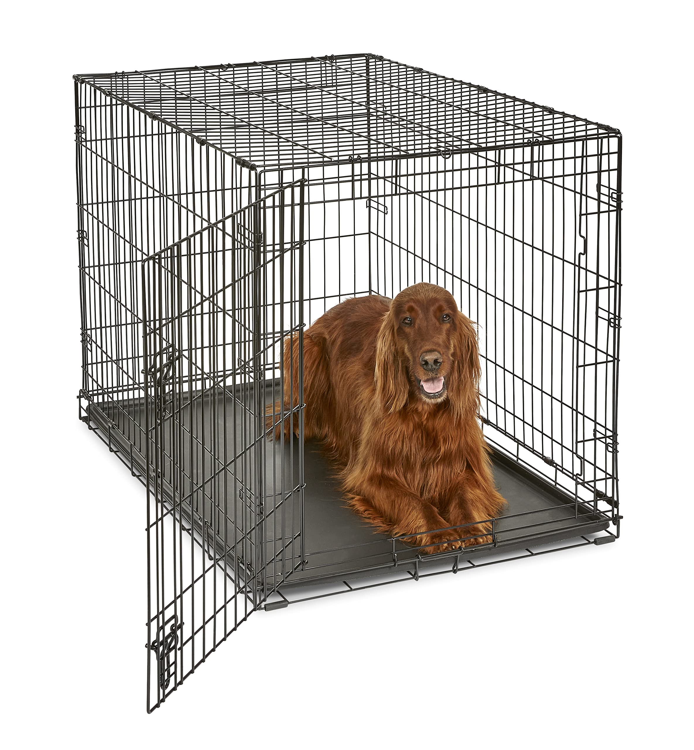 MidWest Homes for Pets 42-Inch New World Crate for Large Breeds, 71-90 lbs, Single Door Folding Dog Crate, Leak-Proof Tray & Secure Latch, Portable, Durable & Easy to Assemble 🍁 All In One Marketplace Canada