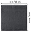 Utopia Towels Premium Washcloth Set, 12 by 12 Inches, 600 GSM 100% Cotton Face Cloths, Highly Absorbent and Soft Feel Fingertip Towels, 12 Pack, Grey 🍁 All In One Marketplace Canada