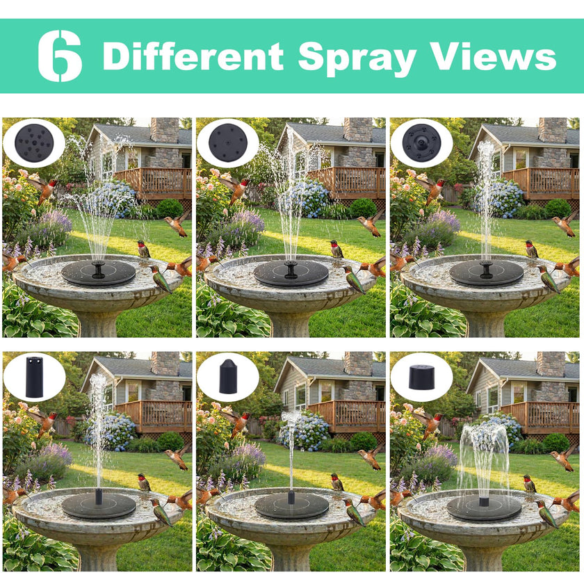 Yeomi Solar Fountain, Floating Solar Water Pump for Bird Bath, Outdoor Water Fountain No Battery or Electricity Needed, Easy to Use for Garden, Pond, Patio 🍁 All In One Marketplace Canada
