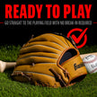 Franklin Sports Baseball and Softball Glove - Fieldmaster Adult + Youth Baseball Gloves - Men's + Women's Infield + Outfield Mitt - Right Hand Throw - 13