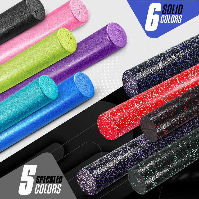 Yes4All High-Density EPP Round Back Roller Foam, Foam Roller for Yoga, Pilates & Stretching - 12, 18, 24, 36 inch 🍁 All In One Marketplace Canada
