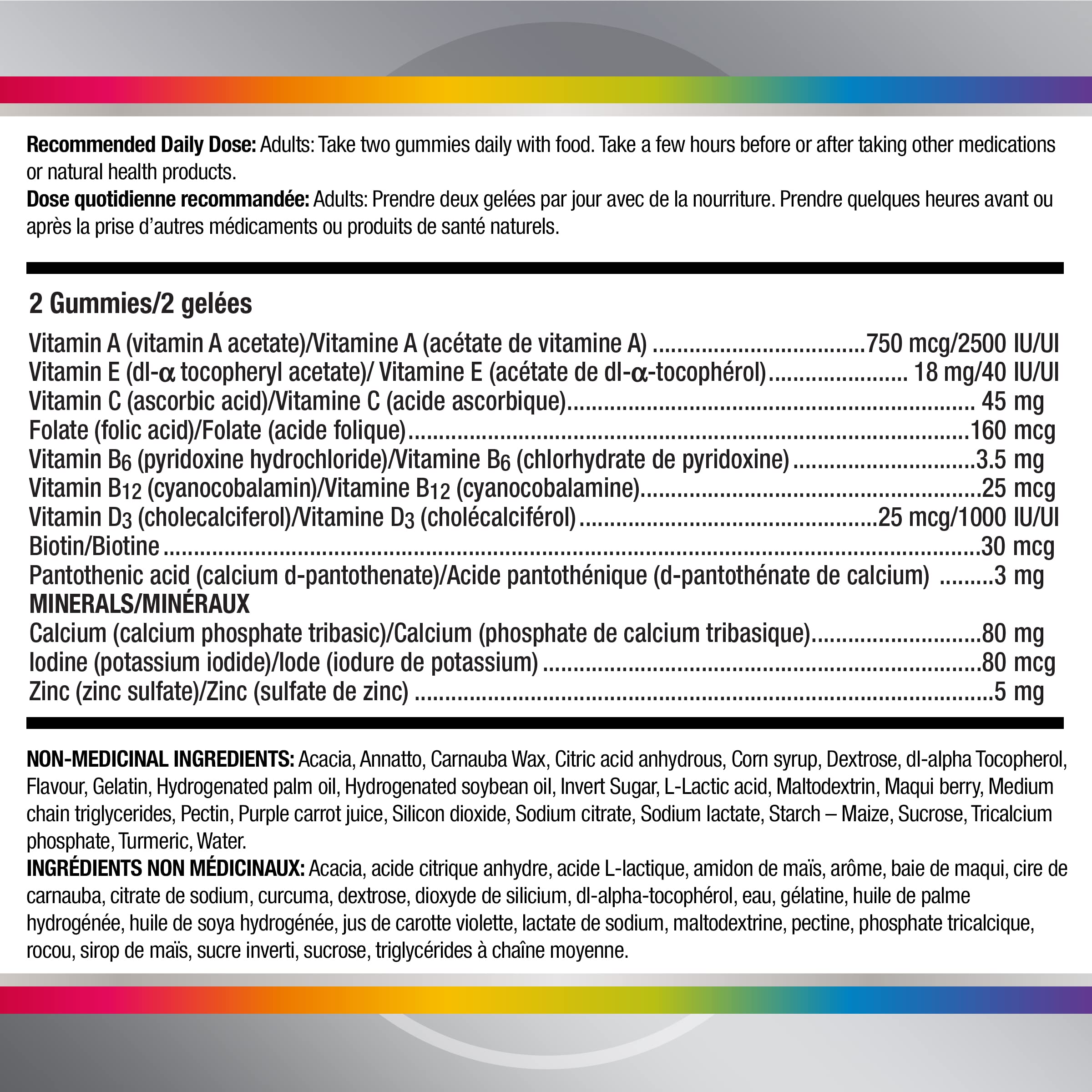 Centrum Men 50 Plus MultiGummies, Multivitamins/Minerals Gummies for Men 50+, Cherry, Berry, and Apple Flavours, 120 Count 🍁 All In One Marketplace Canada