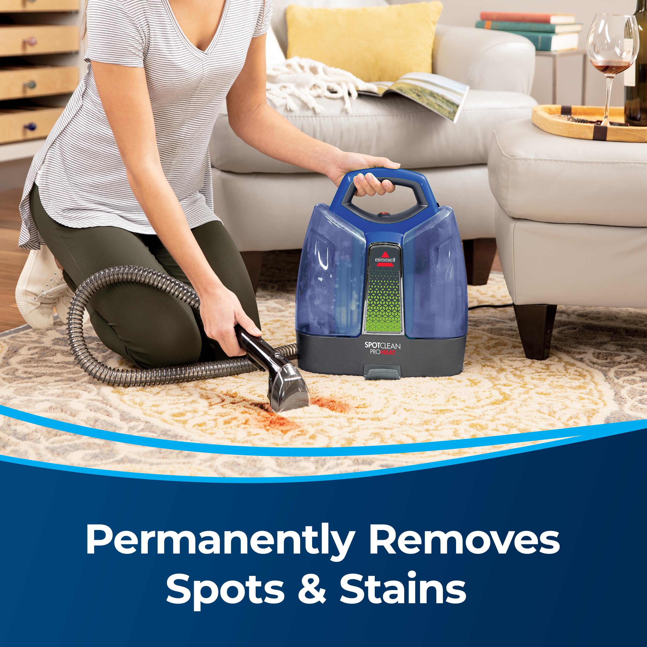 Bissell - Portable Carpet Cleaner - SpotClean ProHeat - For carpet and upholstery - Tough Stain and 3-in-1 Stair Tool and - HydroRinse Self-Cleaning 🍁 All In One Marketplace Canada