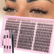 Goddvenus Cluster Lashes Kit Wispy Natural 300pcs Eyelashes Clusters 10-16mm DIY Eyelash Extensions Kit C Curl Individual Lashes for DIY Lash Extension 🍁 All In One Marketplace Canada