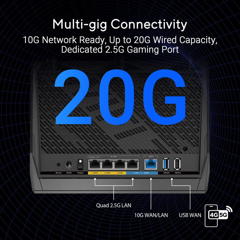 ASUS RT-BE86U WiFi 7 Gaming Router, 10G WAN, 6.8 Gbps, Mesh VPN Compatible 🍁 All In One Marketplace Canada