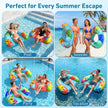 SEETOHOME 3 Pack Pool Floaties for Adults, Inflatable Pool Float Chair Adult Size with Backrest & Cup Holder Floating Pool Chair Floaties for Adults Beaches, Lakes, Rivers, Parties Water Fun 🍁 All In One Marketplace Canada