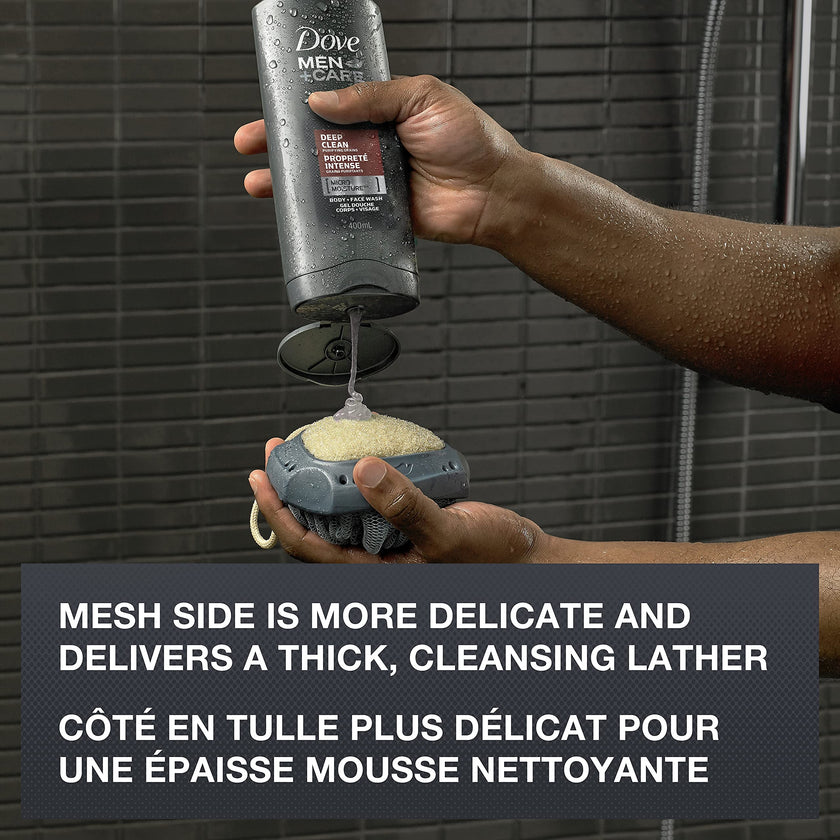 Dove Men+Care Active Clean Dual Sided Shower Tool, Deep Clean Exfoliator, Washes Away Odour-causing Bacteria (Pack of 4) 🍁 All In One Marketplace Canada