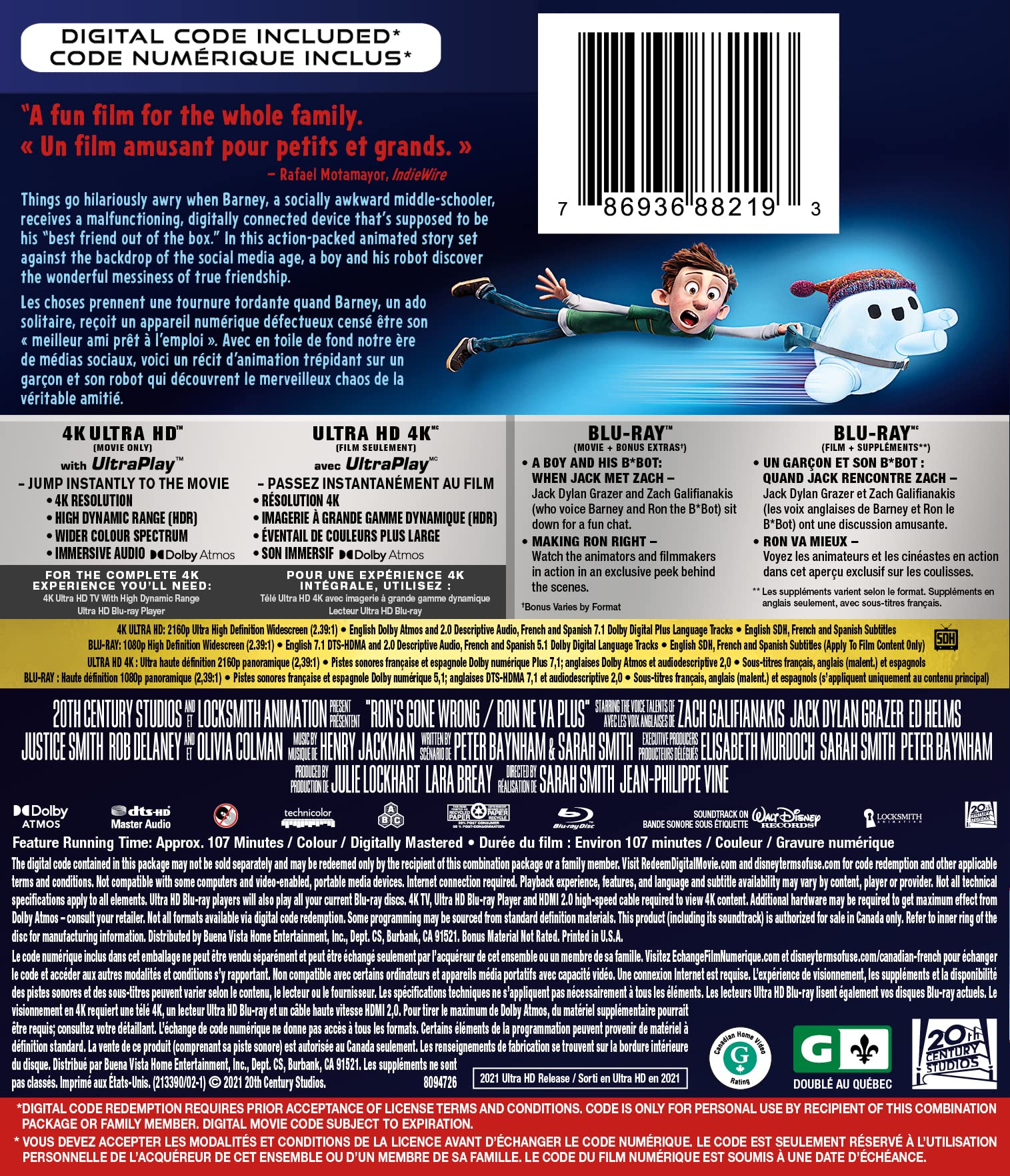 Ron's Gone Wrong - 4K/Blu-Ray