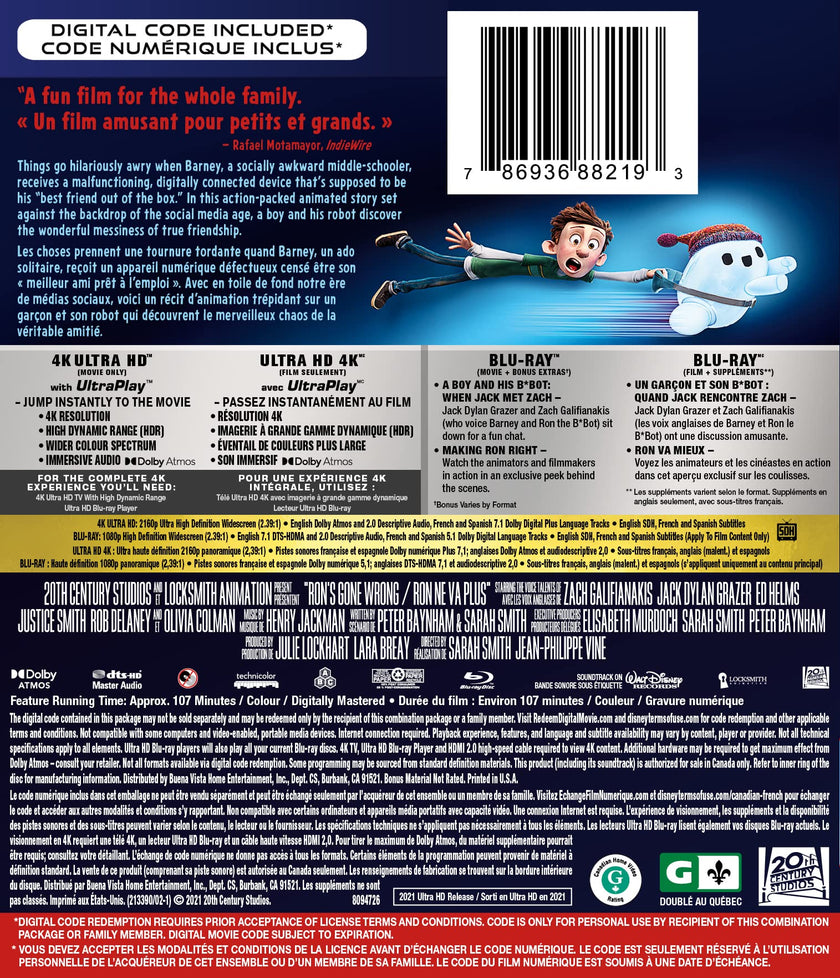 Ron's Gone Wrong - 4K/Blu-Ray