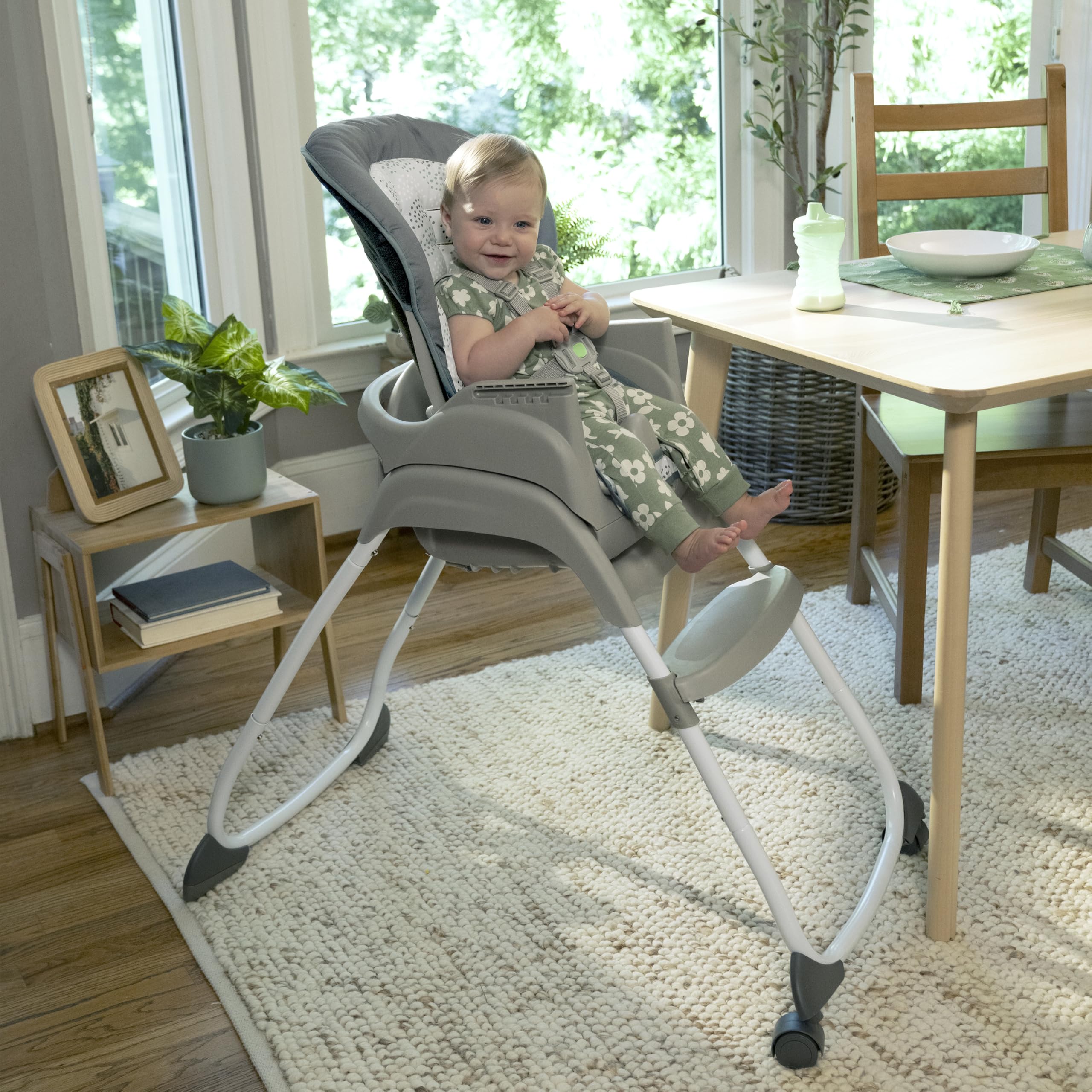 Ingenuity Full Course 6-in-1 High Chair - Baby to 5 Years Old, 6 Convertible Modes, 2 Dishwasher Safe Trays - Astro 🍁 All In One Marketplace Canada