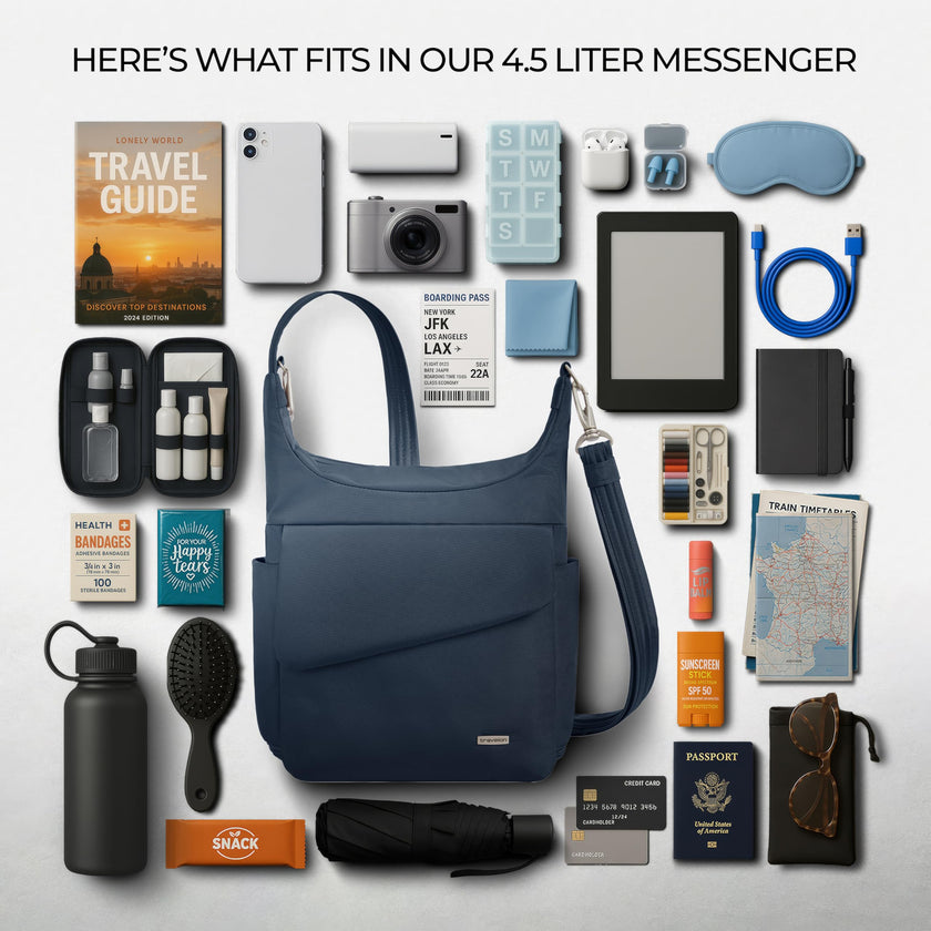 Travelon Anti-Theft Classic Messenger Bag, One Size, Midnight 🍁 All In One Marketplace Canada