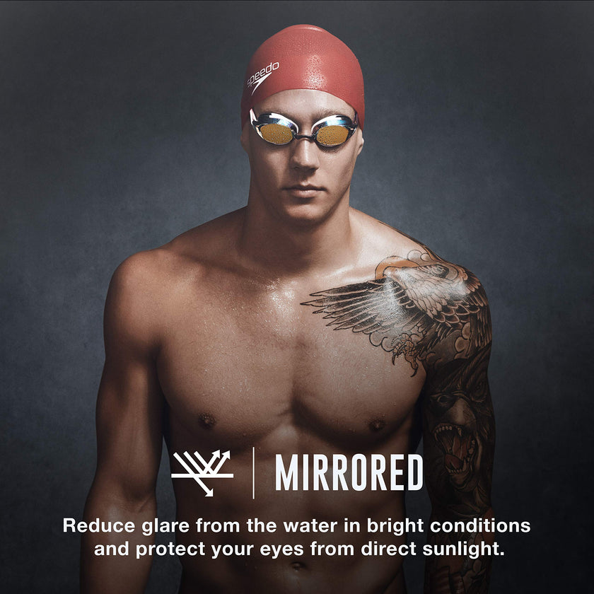 Speedo Unisex Adult Swim Goggles Mirrored Vanquisher 2.0 - Red, One Size 🍁 All In One Marketplace Canada