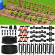 MIXC 101FT Drip Irrigation System, Easy to Setup Automatic Garden System with Anti-UV 1/4