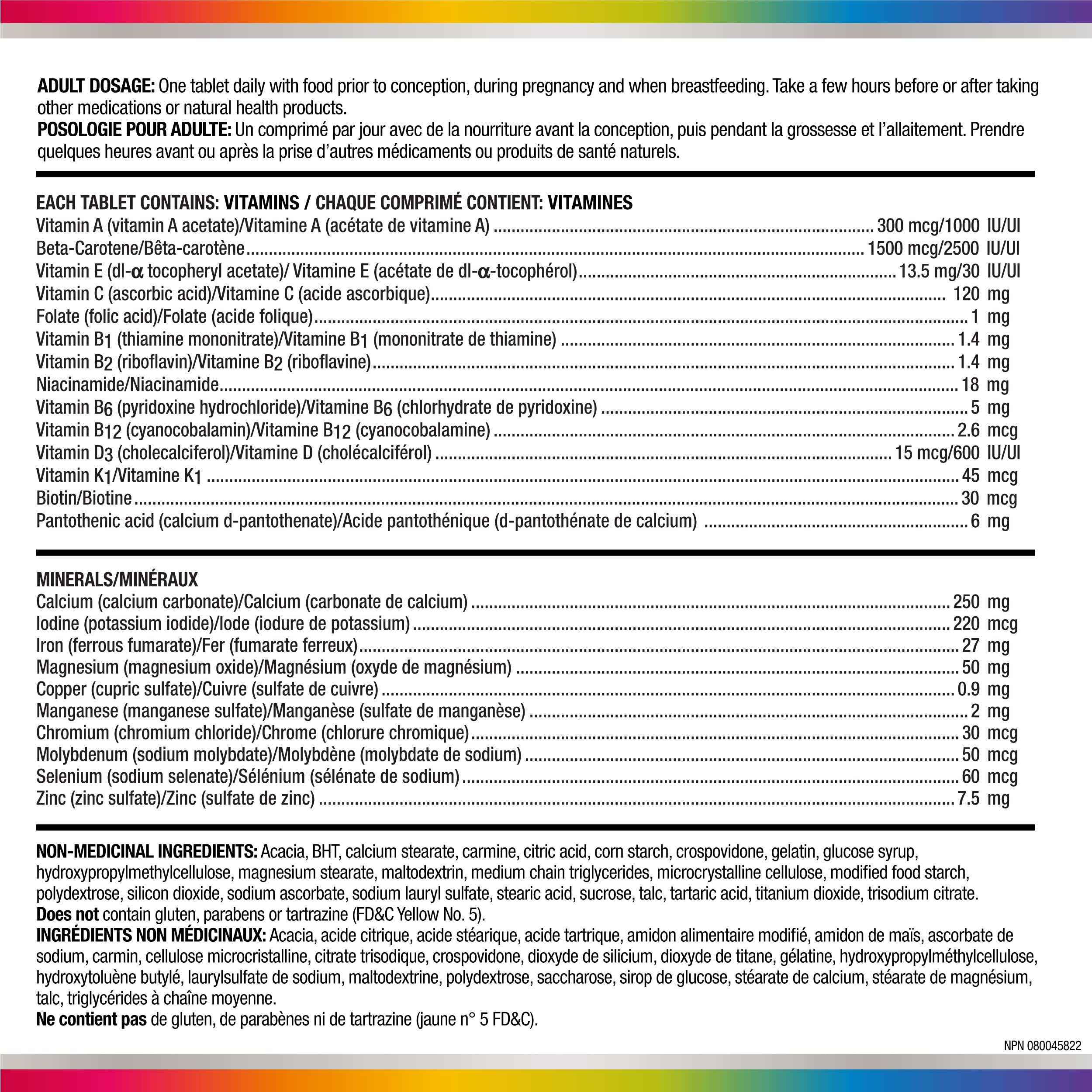 Centrum Prenatal Vitamin Tablet, Postpartum Multivitamin and Mineral Supplement, Essential Prenatal Vitamins, 100 Count (Packaging May Vary) 🍁 All In One Marketplace Canada