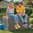 YITAHOME 100 Gallon Large Resin Deck Box Outdoor Storage Boxes for Patio Furniture, Outdoor Cushions, Garden Tools and Pool Supplies-Waterproof,Lockable (Taupe) 🍁 All In One Marketplace Canada