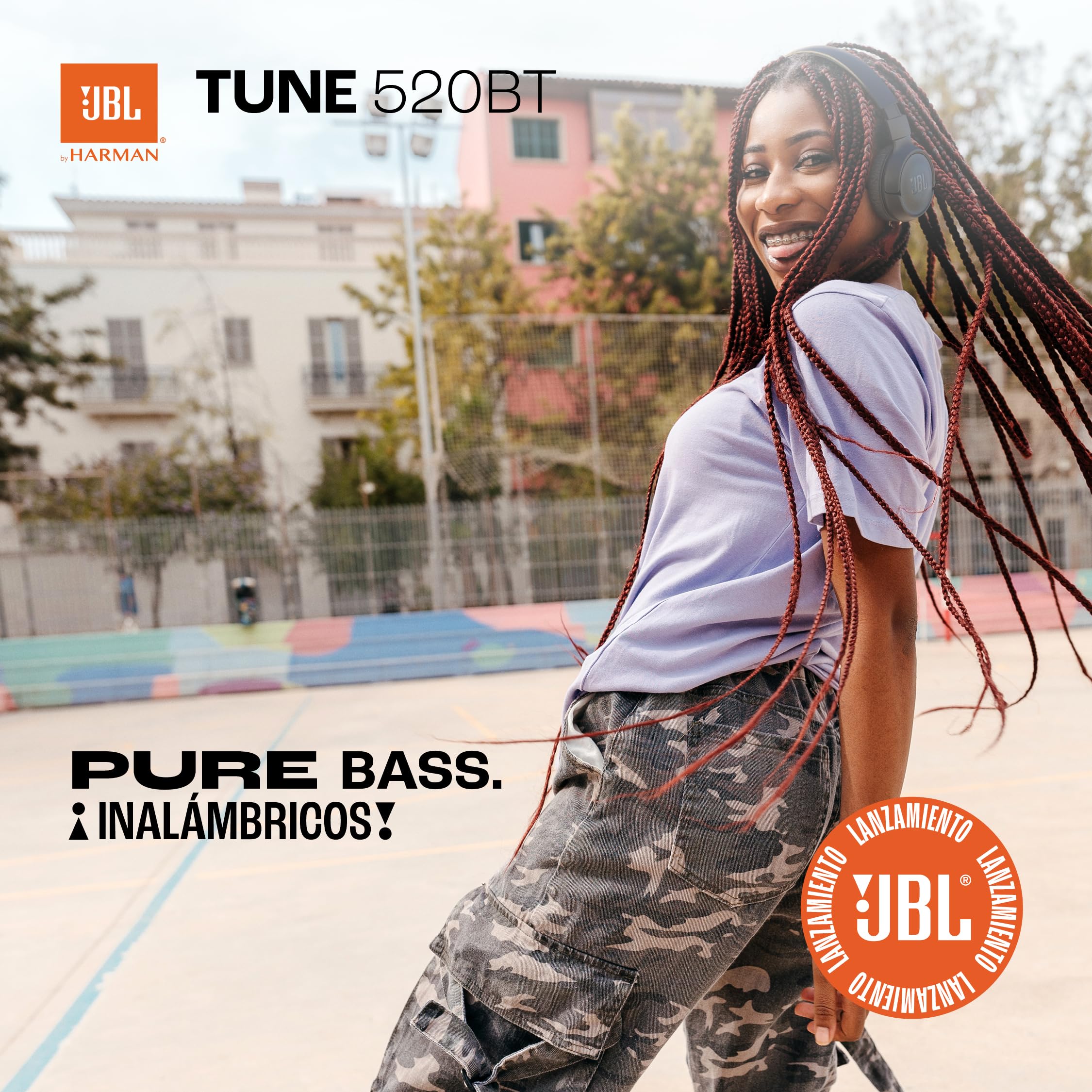 JBL Tune 520BT - Wireless On-Ear Headphones, Up to 57H Battery Life and Speed Charge, Lightweight, Comfortable and Foldable Design, Hands-Free Calls with Voice Aware (Purple) 🍁 All In One Marketplace Canada