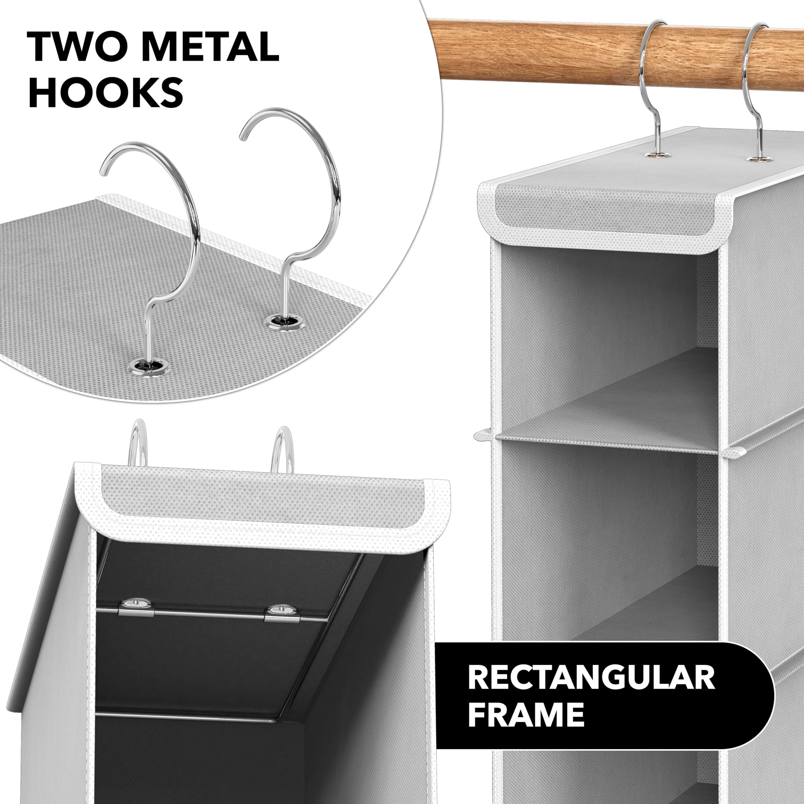 SimpleHouseware 10 Shelves Hanging Shoes Organizer Holder for Closet, Grey 🍁 All In One Marketplace Canada