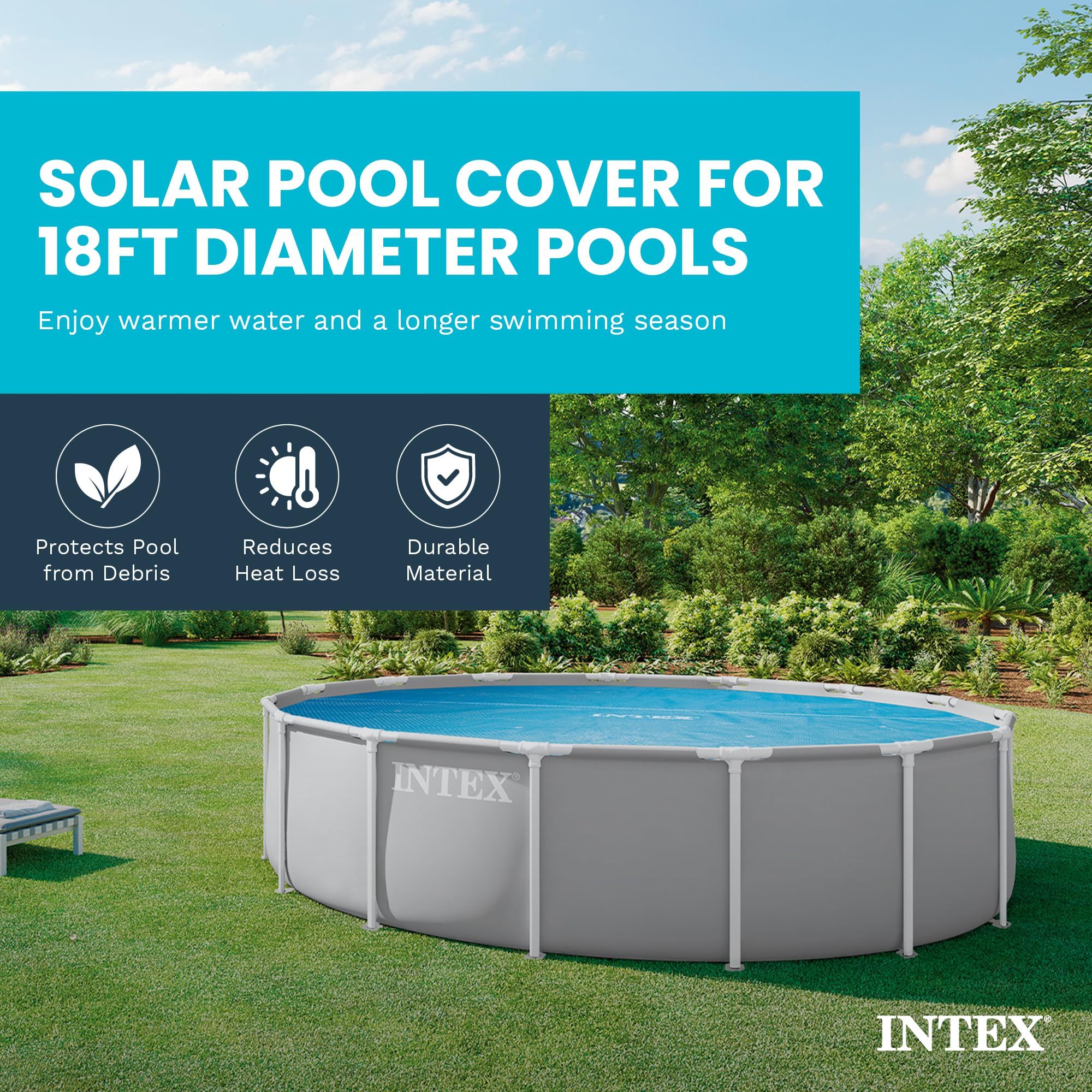 Intex Solar Cover for 18ft Diameter Easy Set and Frame Pools 🍁 All In One Marketplace Canada