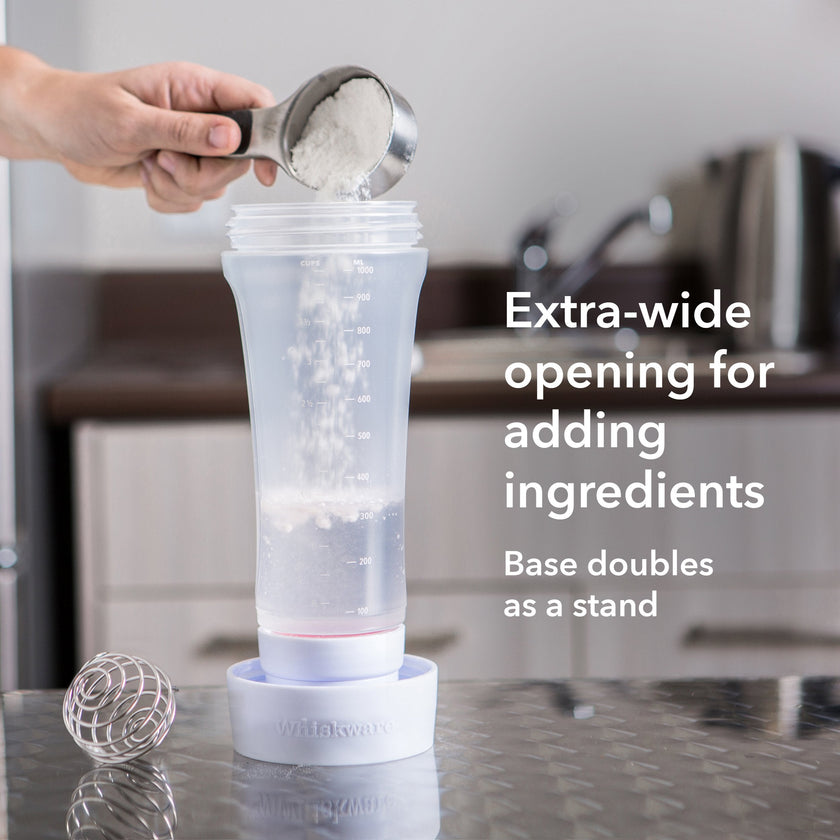 Whiskware Pancake Bottle, Batter Dispenser and Mixer with BlenderBall Wire Whisk, Durable, No-Mess, BPA Free, Dishwasher Safe, Mint 🍁 All In One Marketplace Canada