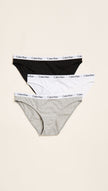 Calvin Klein Women's Carousel Bikini Panty, Black/White/Grey Heather, Small (Pack of 3) 🍁 All In One Marketplace Canada
