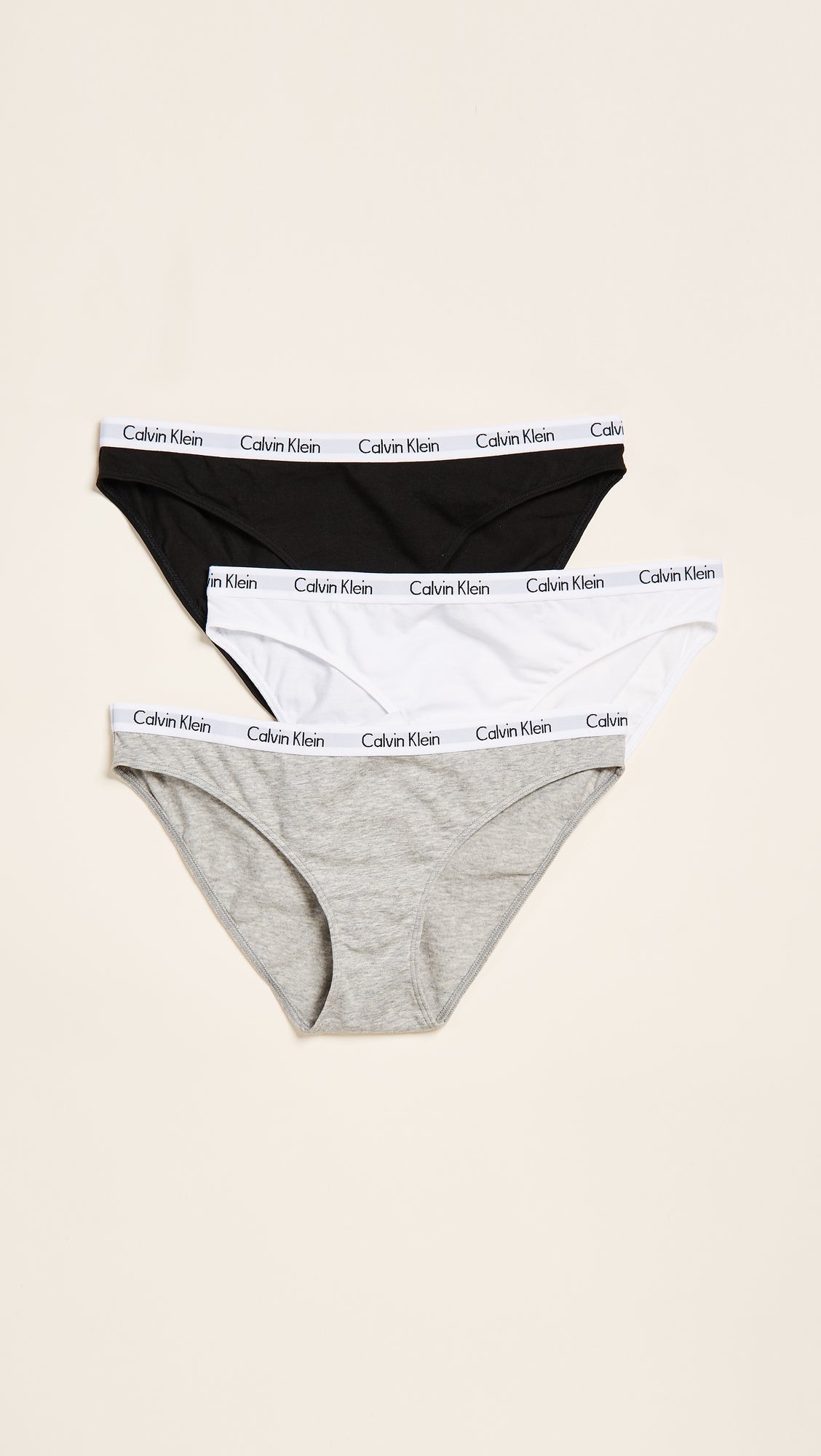 Calvin Klein Women's Carousel Bikini Panty, Black/White/Grey Heather, Small (Pack of 3) 🍁 All In One Marketplace Canada