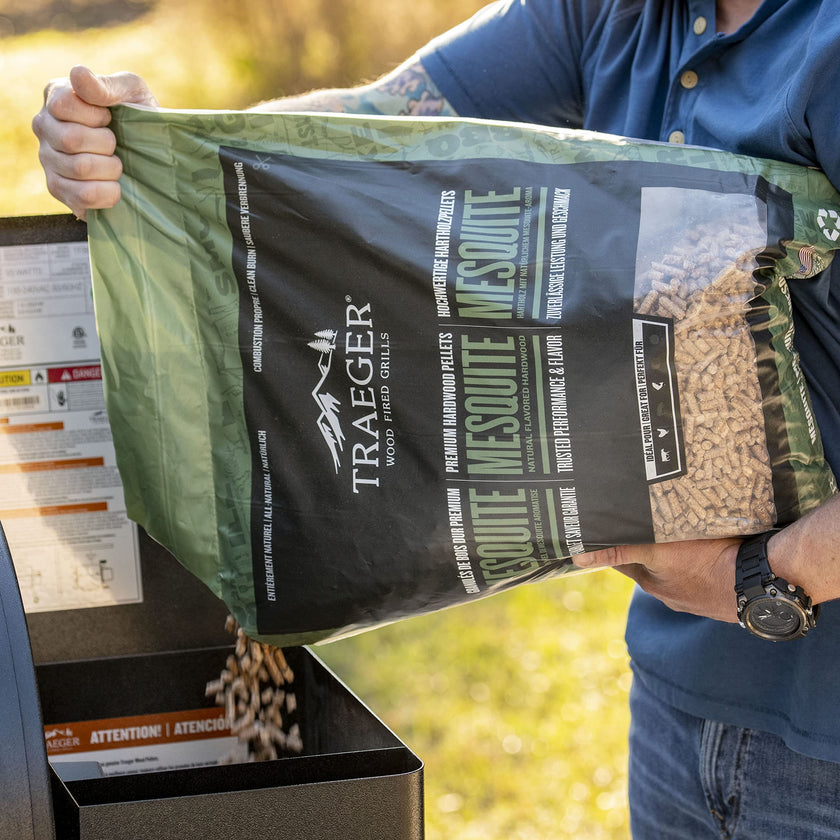 Traeger Mesquite 100% All-Natural Wood Pellets for Smokers and Pellet Grills. BBQ, Bake, Roast, and Grill, 20 lb. Bag 🍁 All In One Marketplace Canada