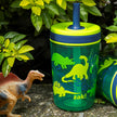 Zak Designs Kelso 15 oz Tumbler Set, (Dino Camo) Non-BPA Leak-Proof Screw-On Lid with Straw Made of Durable Plastic and Silicone, Perfect Toddler Cup Bundle for Kids (2pc Set) 🍁 All In One Marketplace Canada