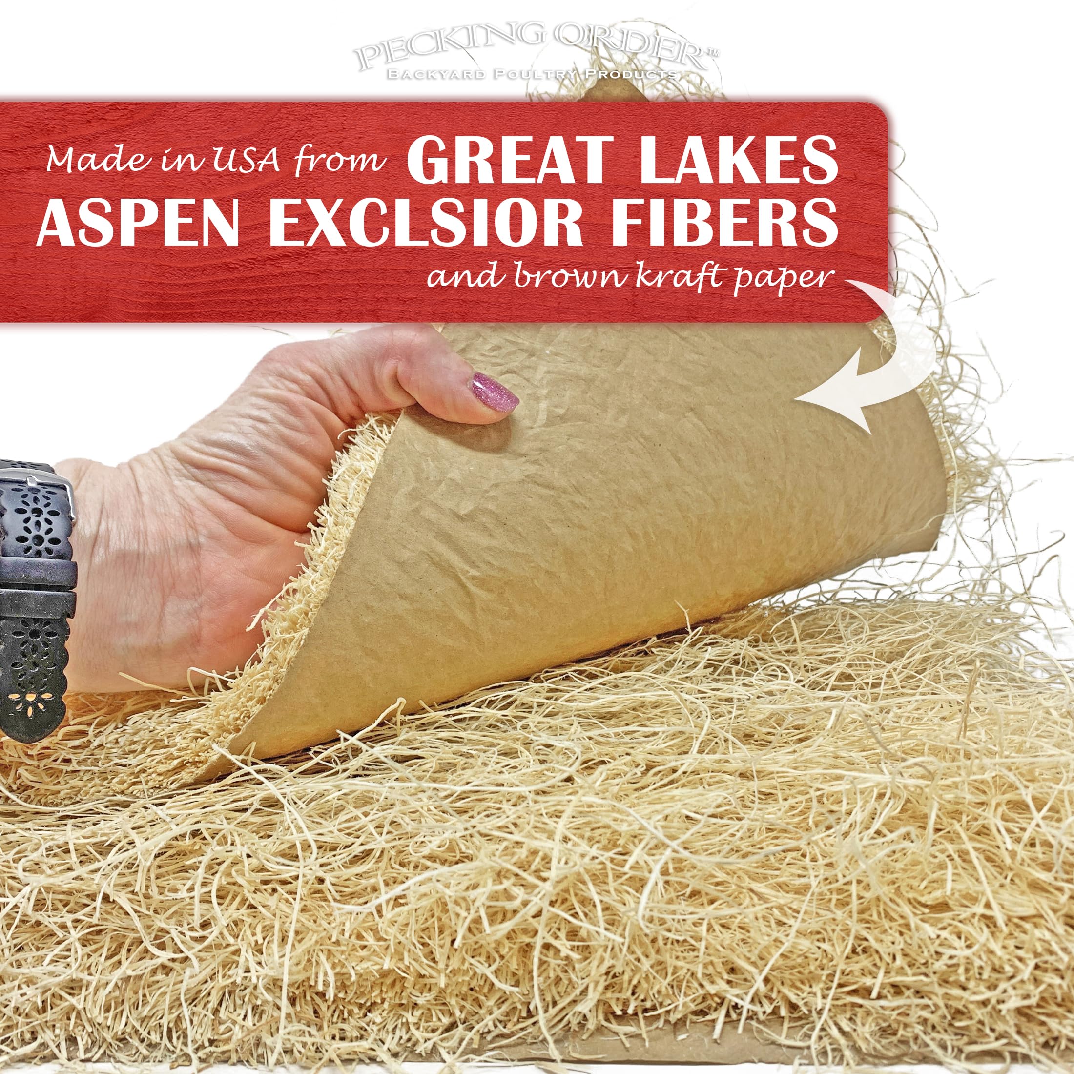 Nest Box Pads for Chicken Nesting Boxes - 13 x 13 Pads Made in USA from Sustainably Sourced Aspen Excelsior (5 Pack) 🍁 All In One Marketplace Canada