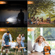 Kssvzz Portable Camping Fan with LED, 20000mAh Rechargeable Battery Powered Fan, 270°Pivot Personal USB Fan, 4 Speed Quiet Table Fan, 9’’ Battery Operated Tent Fan for Travel, Picnic(Orange) 🍁 All In One Marketplace Canada