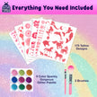 PURPLE LADYBUG 175 Glitter Tattoo Kit - Cute Temporary Tattoos for Kids 6-8 - Creative Girls Gifts 8-12 Years Old - Tween Girls Gift Ideas for Kids Age 6 7 8 9 10 11 🍁 All In One Marketplace Canada