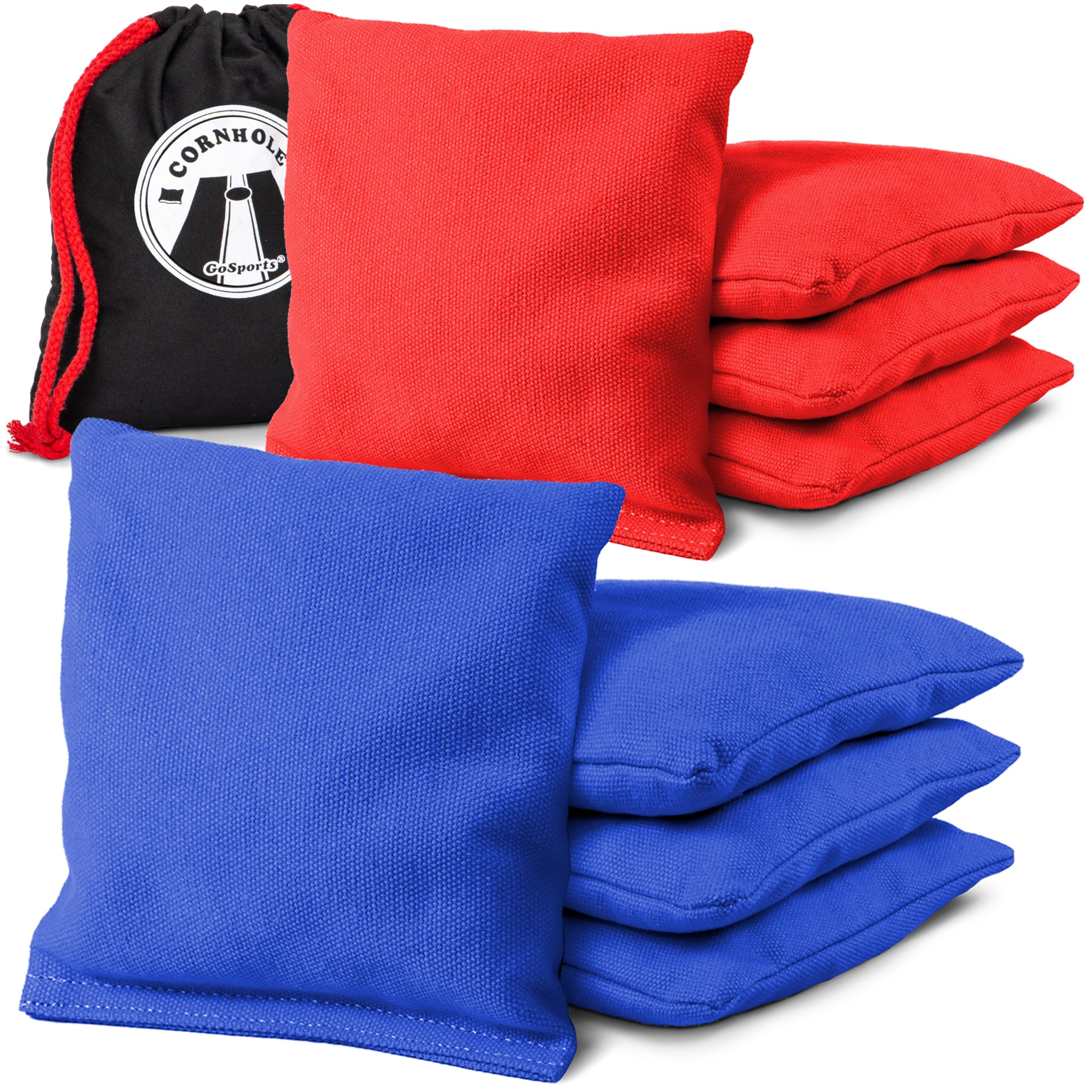 GoSports Official Regulation Cornhole Bean Bags Set of 8 – for Competitive Cornhole Games - All Weather - Red and Blue 🍁 All In One Marketplace Canada