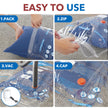 8 Pack Vacuum Storage Bags with Electric Air Pump，2 jumbo,2 large,2 midium,2 small bags,travel vacuum bags for luggage,vacuum seal bags for clothing travel 🍁 All In One Marketplace Canada