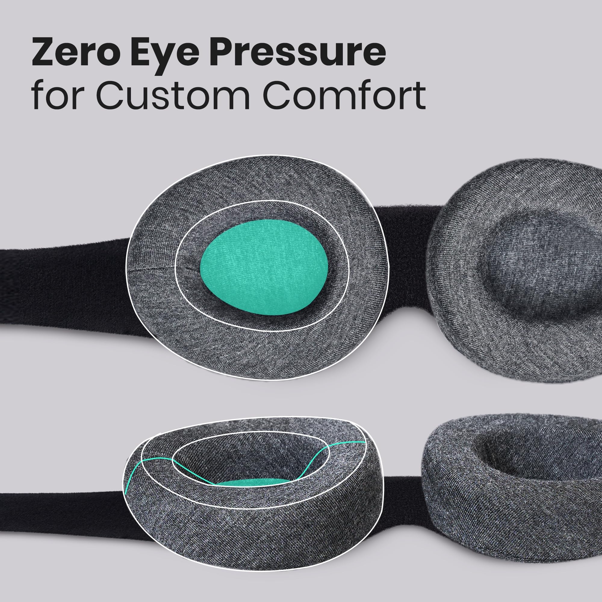 Manta Original Sleep Mask - Maximum Blackout Sleep Mask for Deep Sleep, Adjustable with Detachable Eye Cups, Zero Eye Pressure for Back & Belly Sleepers, Ideal for Travel, Shift Work & Daytime Sleep 🍁 All In One Marketplace Canada
