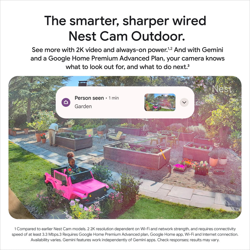 Google Nest Cam Outdoor (Wired, 2nd gen) - 2K Video and Gemini - 2-Pack 🍁 All In One Marketplace Canada