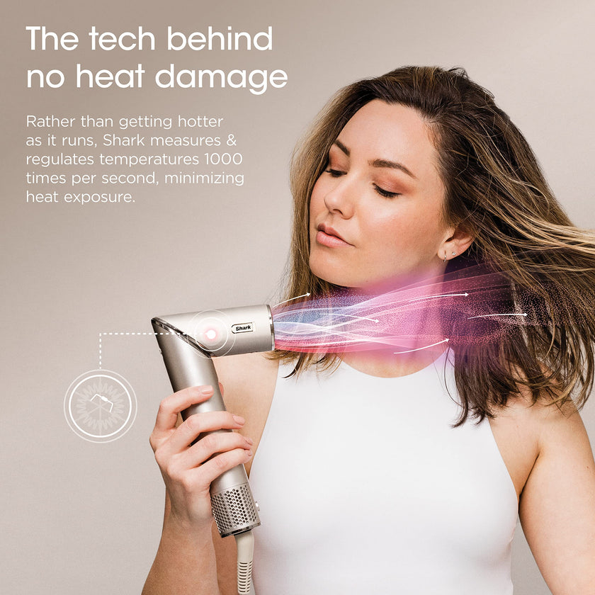 Shark FlexStyle Air Styling & Drying System, Powerful Hair Blow Dryer Multi-Styler Auto-Wrap Curlers, Curl-Defining Diffuser, Oval Brush & Concentrator Attachment, HD435C (Canadian Version), Stone 🍁 All In One Marketplace Canada