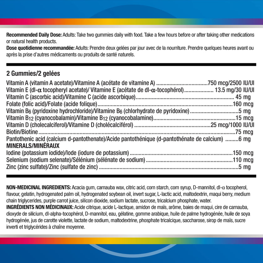 Centrum Men MultiGummies, Multivitamins/Minerals Gummies, Cherry, Berry, and Apple Flavours, 130 Count (Packaging May Vary) 🍁 All In One Marketplace Canada